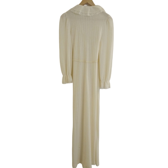 Vtg Lace Peignoir Dressing Gown - Picture 13 of 15